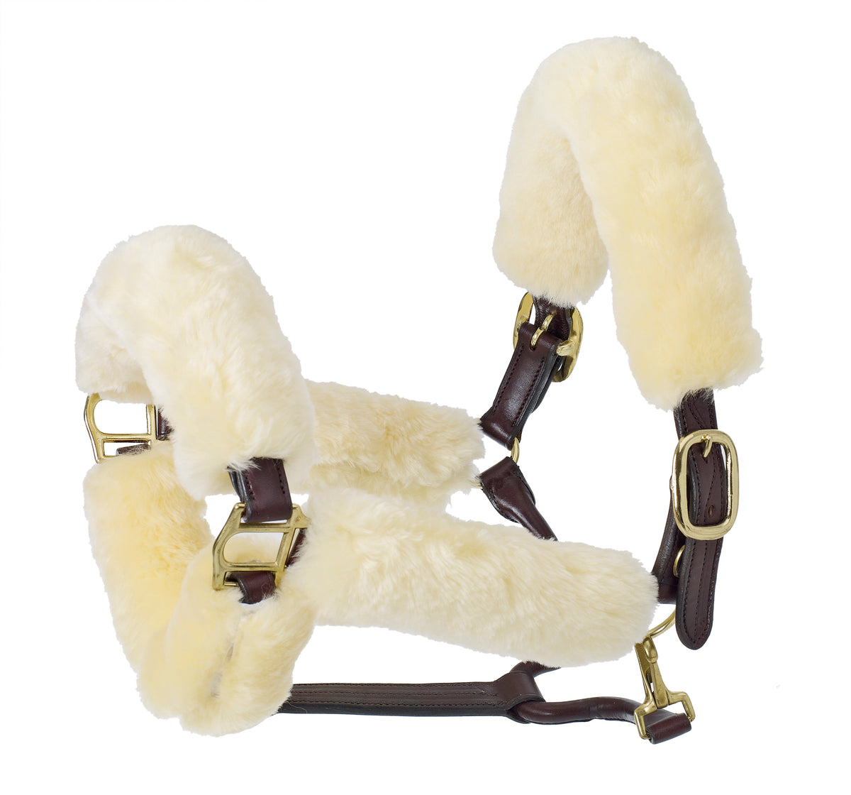 Ovation - Europa Sheepskin 6-Piece Halter Set - Cream