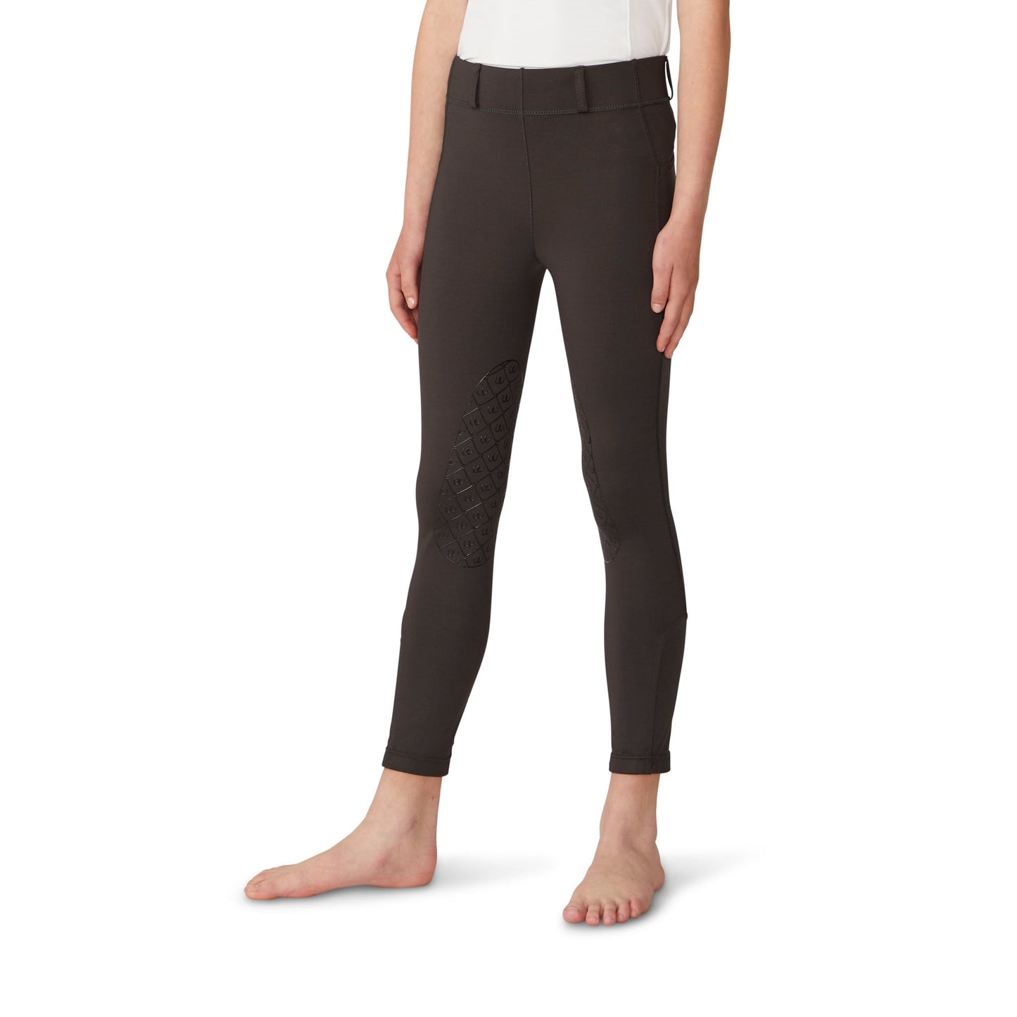 Ovation - Kids' Aerowick Pull On Silicone Knee Patch Breech - Charcoal