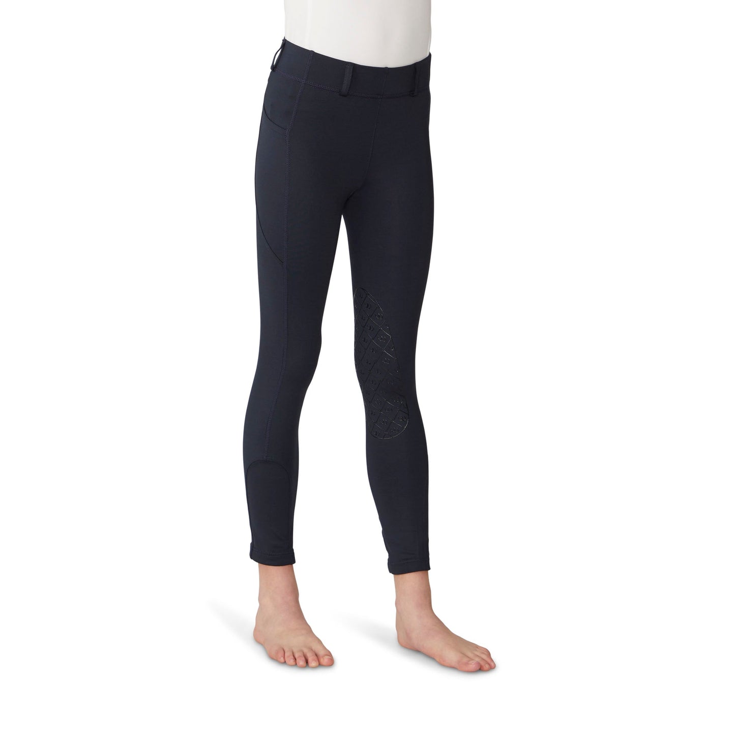 Ovation - Kids' Aerowick Pull On Silicone Knee Patch Breech - Navy