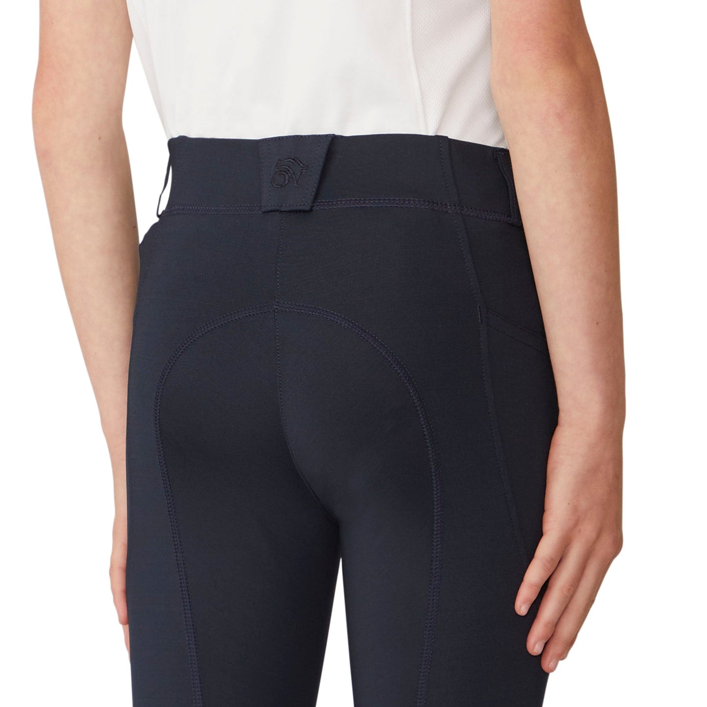 Ovation - Kids' Aerowick Pull On Silicone Knee Patch Breech - Navy