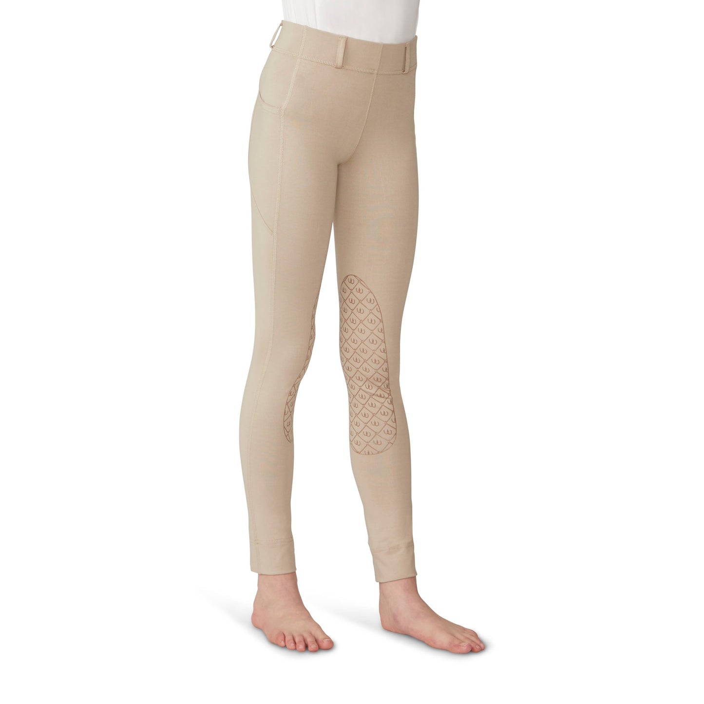 Ovation - Kids' AeroWick Pull on Silicone Knee Patch Jod - Neutral Beige