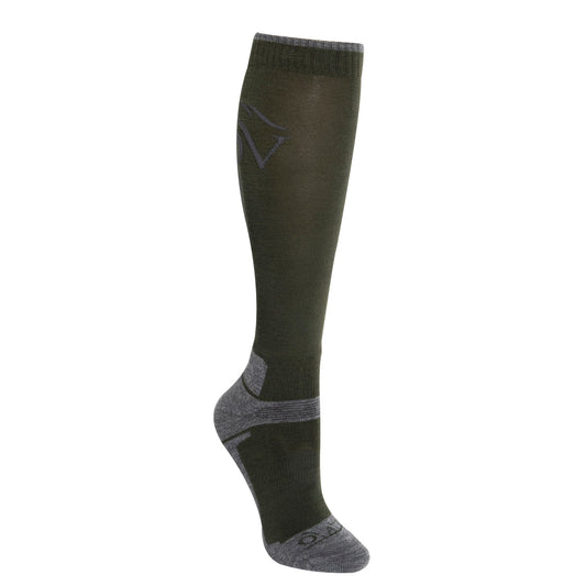 Ovation - Tech Merino Wool Knee High Socks-Olive/Grey