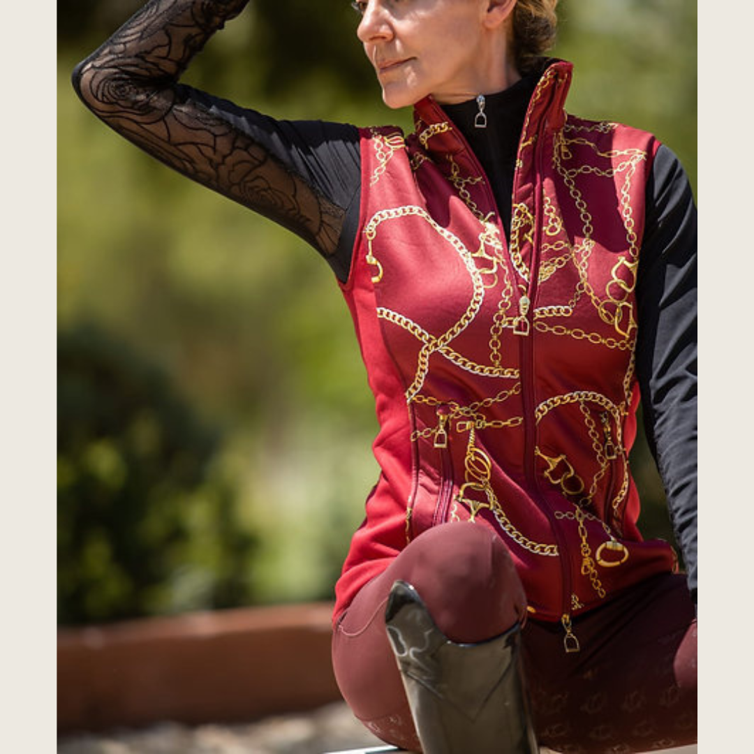 Dressage Queen Dream - Burgundy Print Vest