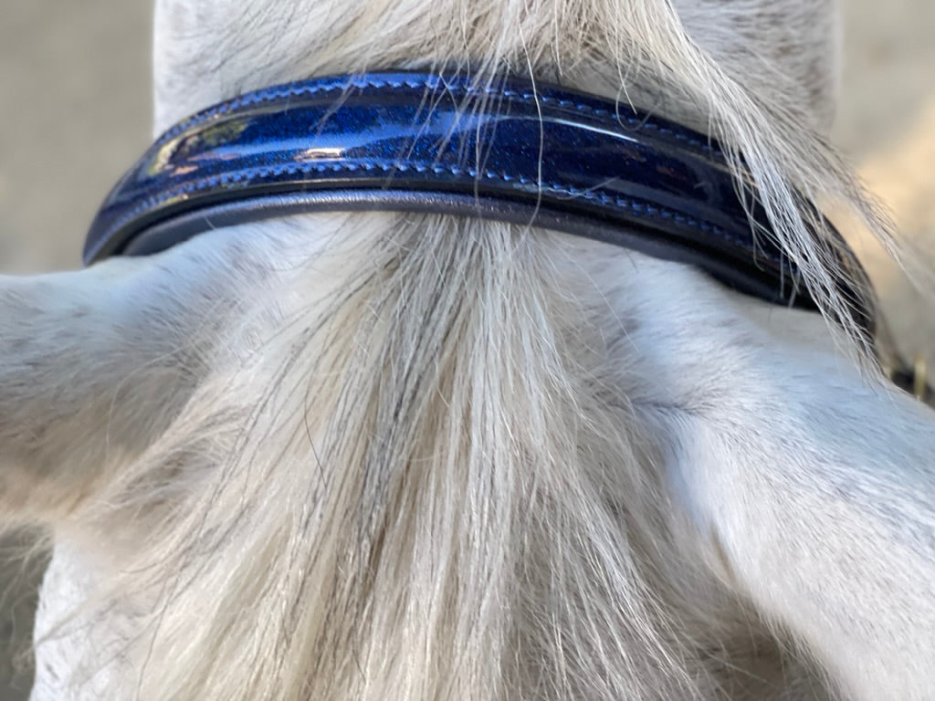 Halter Ego - The Revolution Cobalt Blue Leather Halter