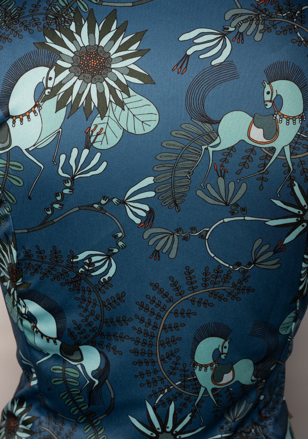 Espoir - Mint Magic on Harbor Blue Quarter Zip Sun Shirt
