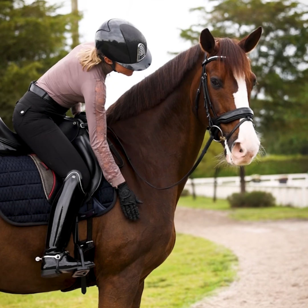 Halter Ego - Valentina Black Patent Sparkle Snaffle Bridle