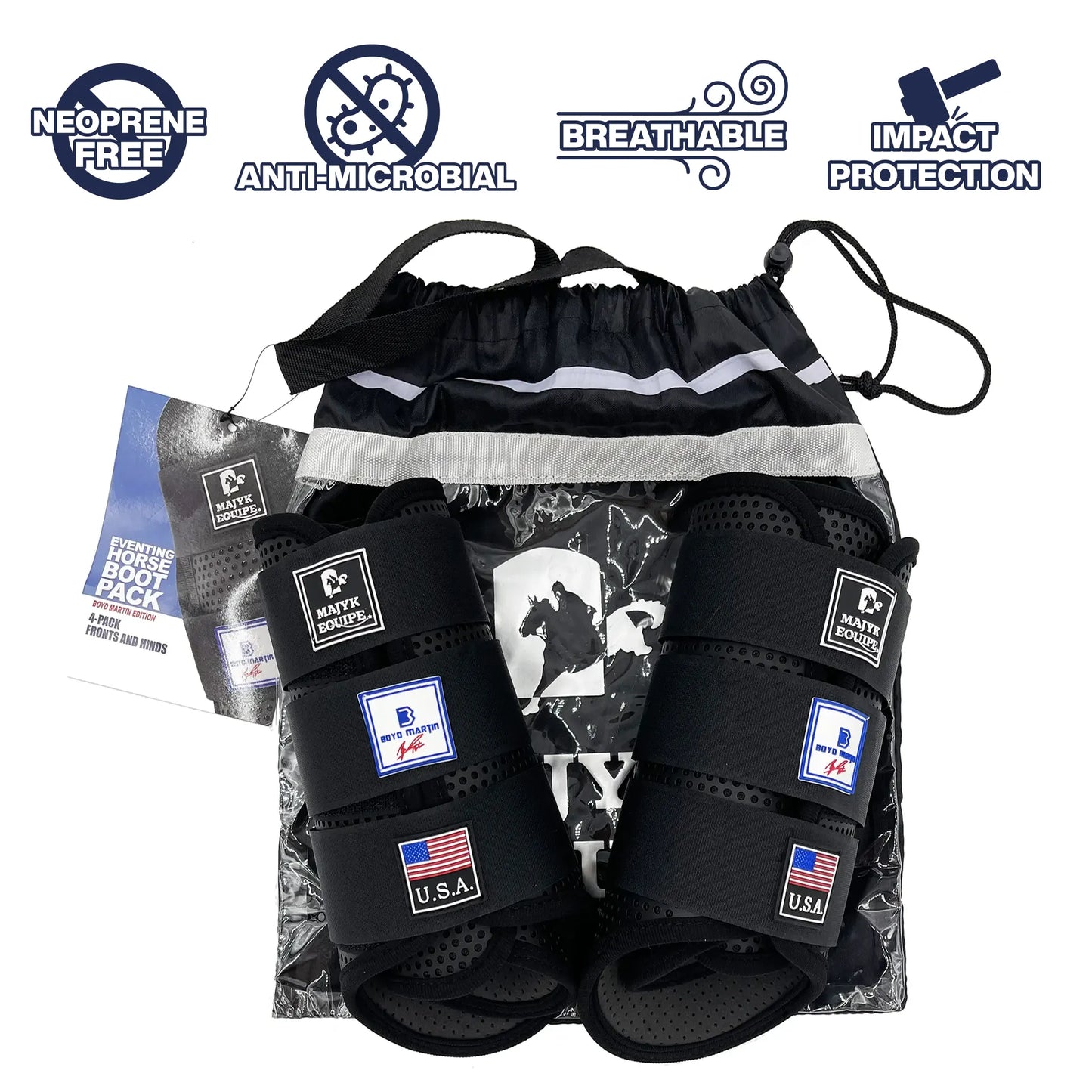 MAJYK EQUIPE® Boyd Martin Series - Eventing 4 Pack - (Fronts and Hinds)