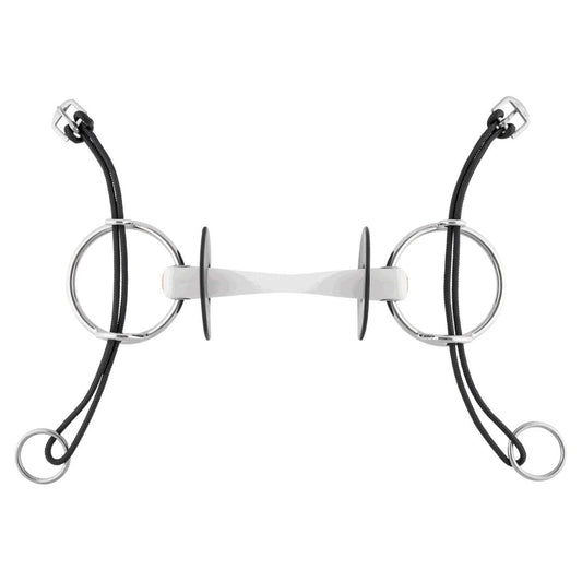 Herm Sprenger Nathe Gag Bit - Flexible Mullen Mouth And Hs Gag Straps 5 1/2"
