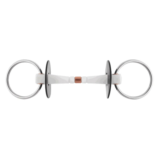 Herm Sprenger Nathe Loose Ring Snaffle - Flexible With Copper Middle Link 5 1/4"