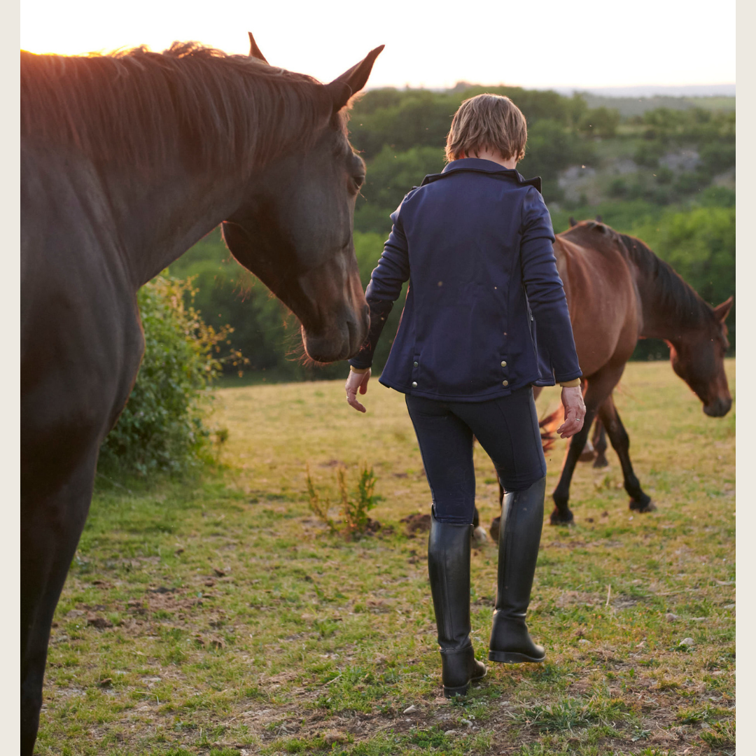 Dressage Queen Dream - Navy Velvet-lined Jacket