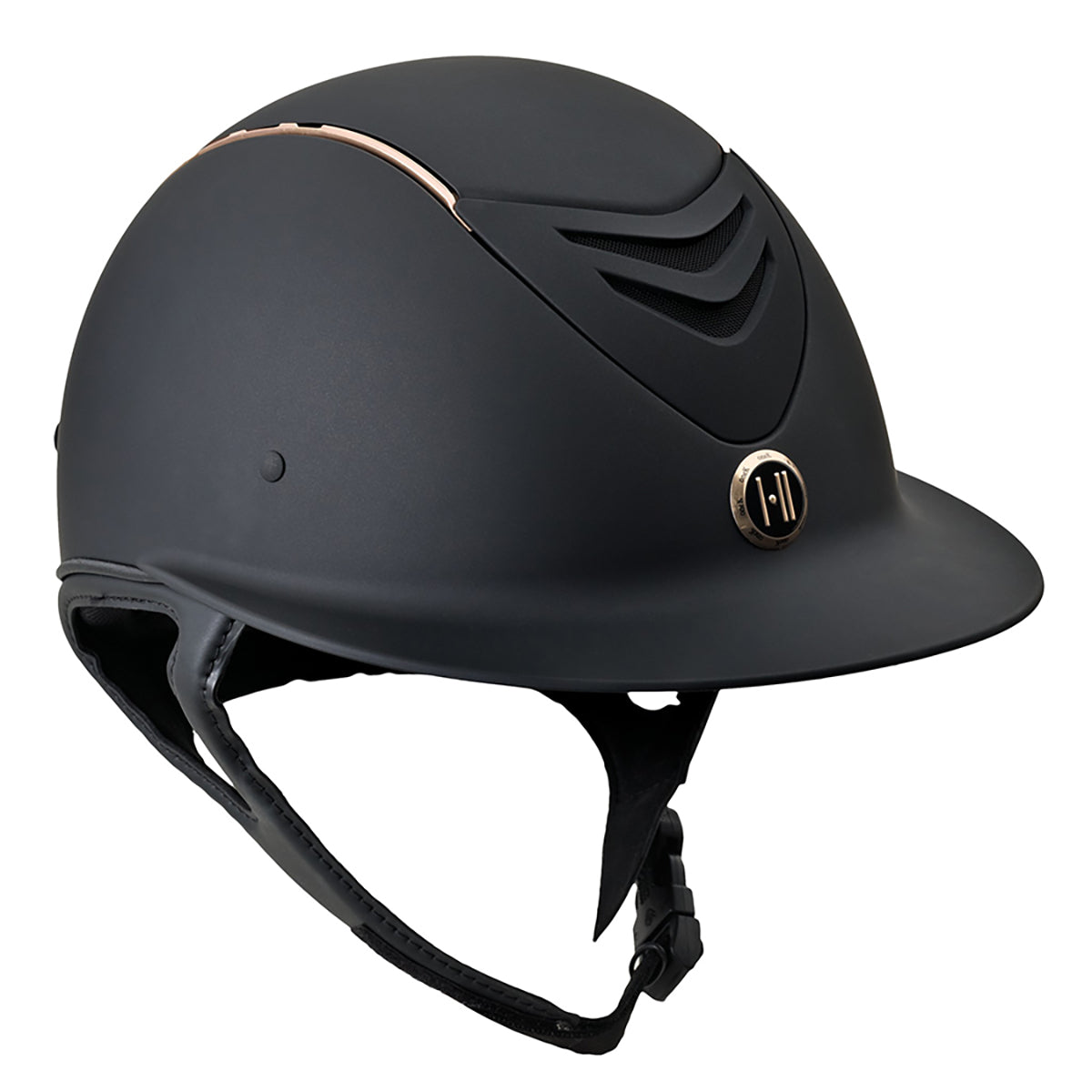 One K - MIPS™ CCS Avance Wide Brim Helmet - Black Matte with Rose Gold Rail