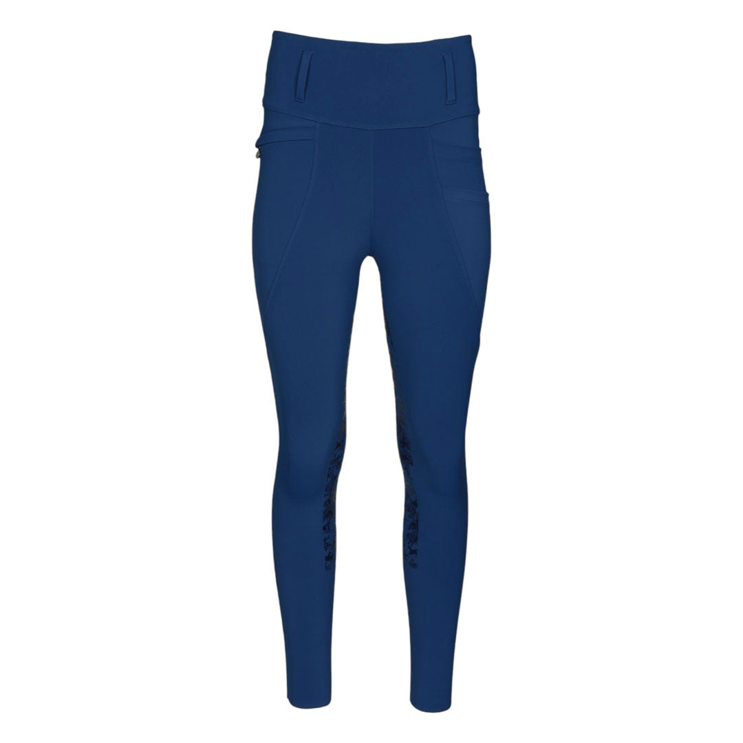 Dapplebay Kids Equestrian Toile Essential Tights - Bright Navy