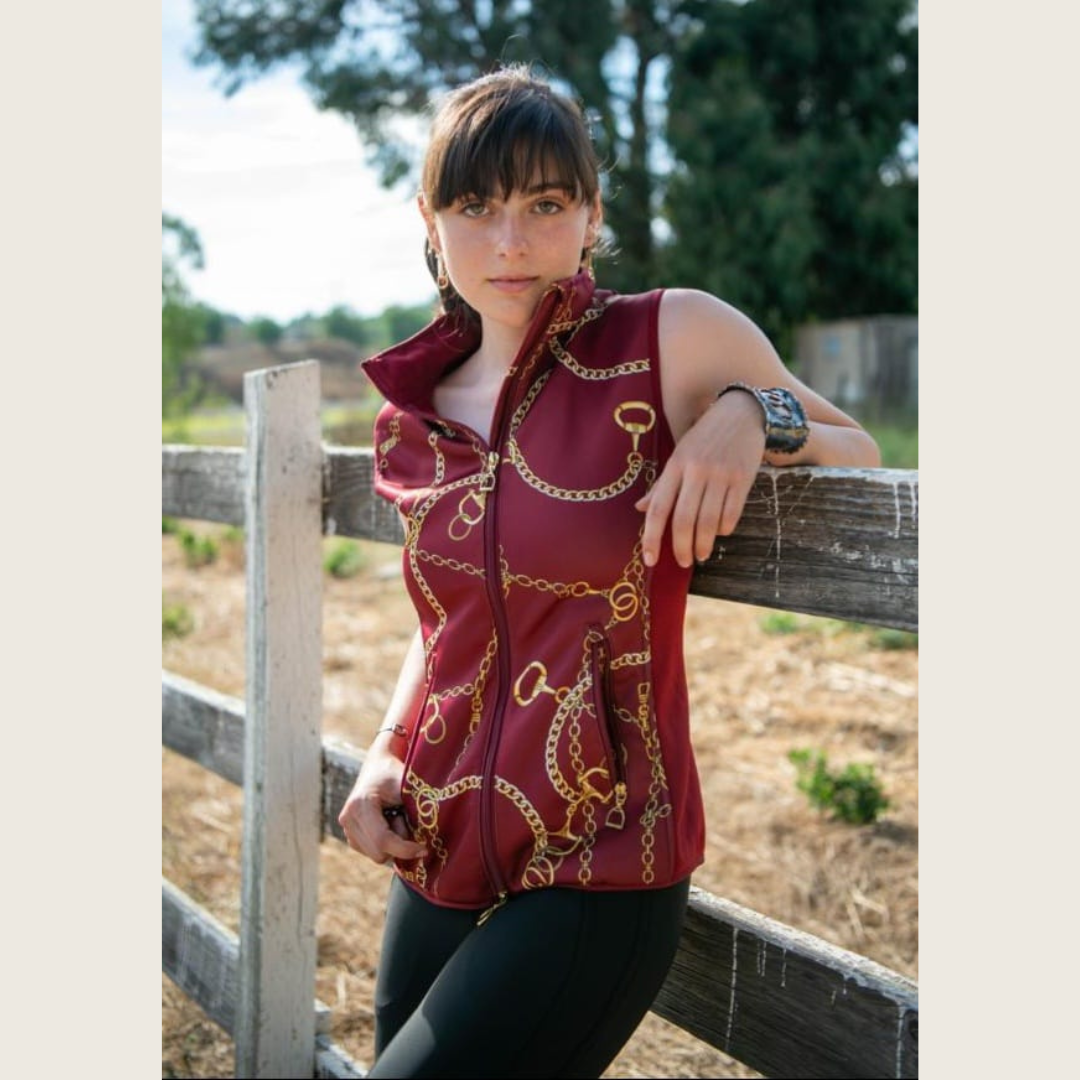 Dressage Queen Dream - Burgundy Print Vest