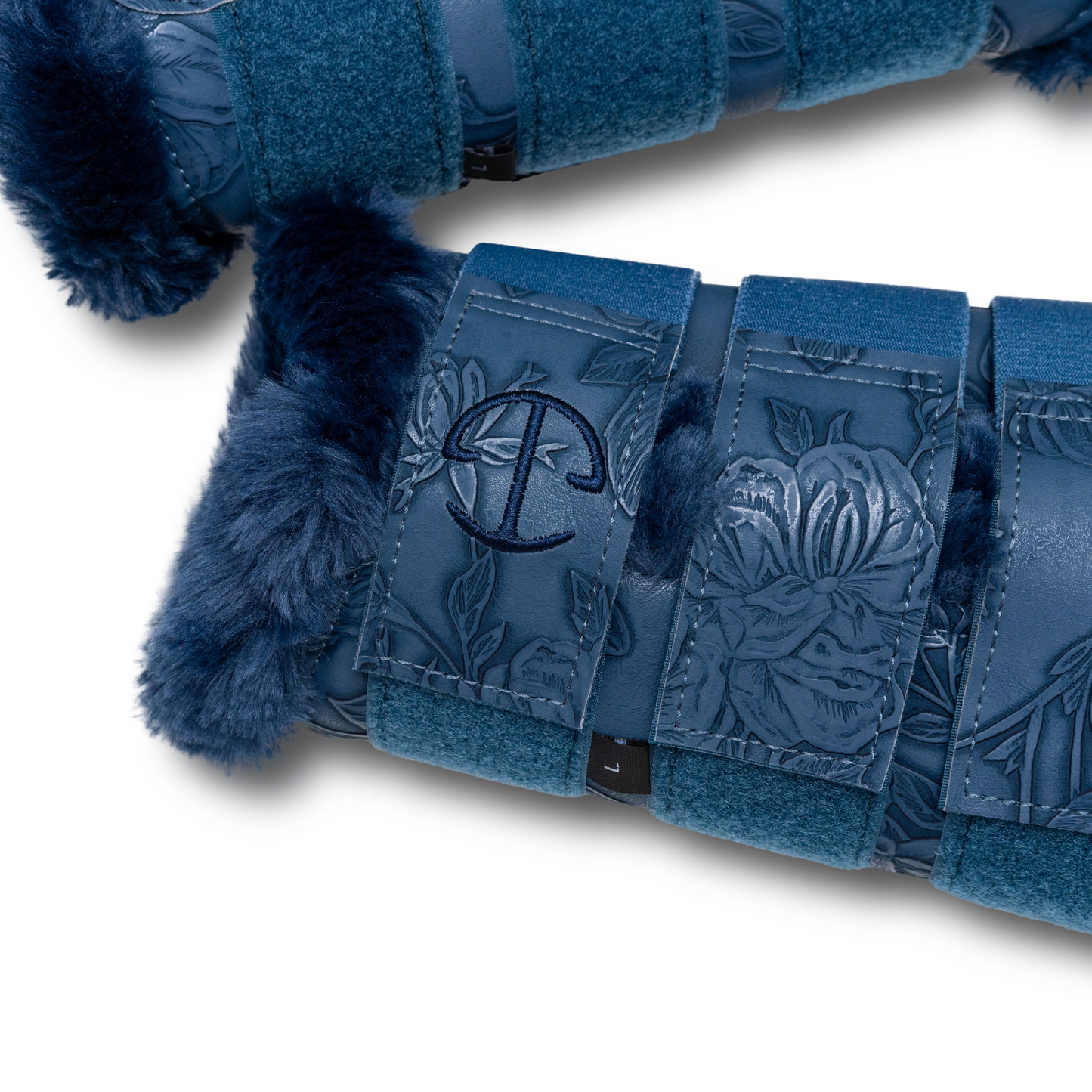 Halter Ego - Romance Collection Brushing Boots - Prussian Blue