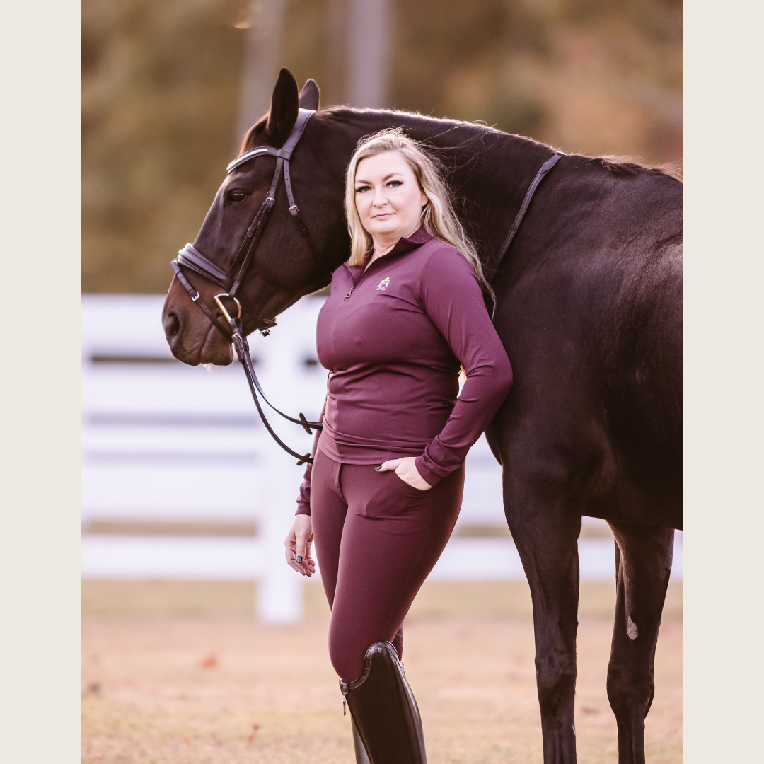 Dressage Queen Dream - Burgundy Riding Shirt