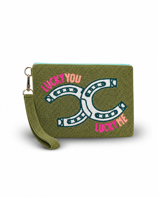 Tucker Tweed - Lucky You, Lucky Me Large Beaded Pouch