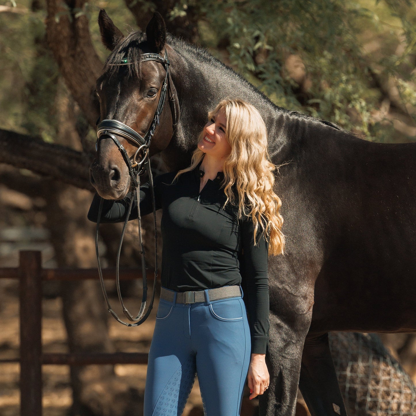 Halter Ego - The Eiffel Tower Black Leather Snaffle Bridle