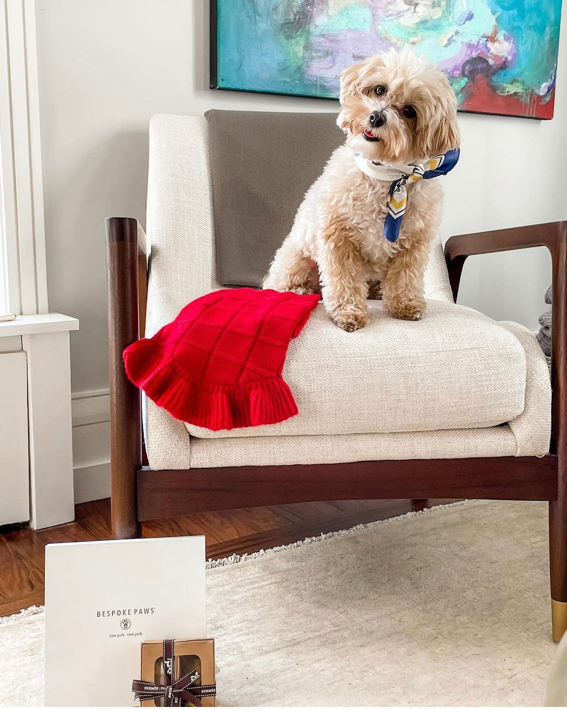 BESPOKE PAWS - Erin 100% Silk Twill Dog Scarf, or Bandana