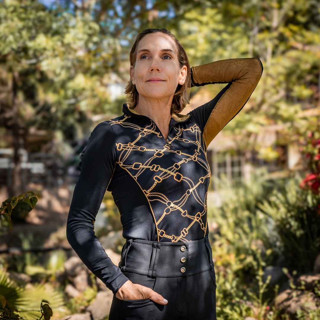 Dressage Queen Dream - Black Print Riding Shirt