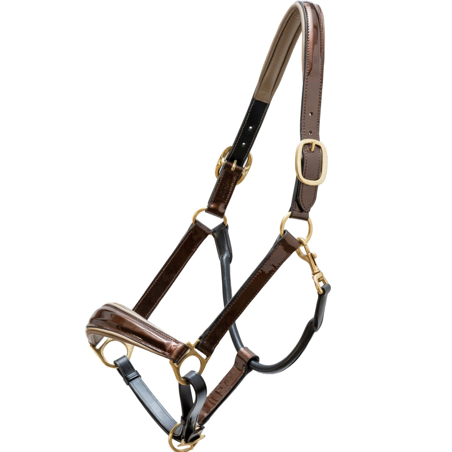 Halter Ego - Catalonia Metallic Bronze Black Leather Halter