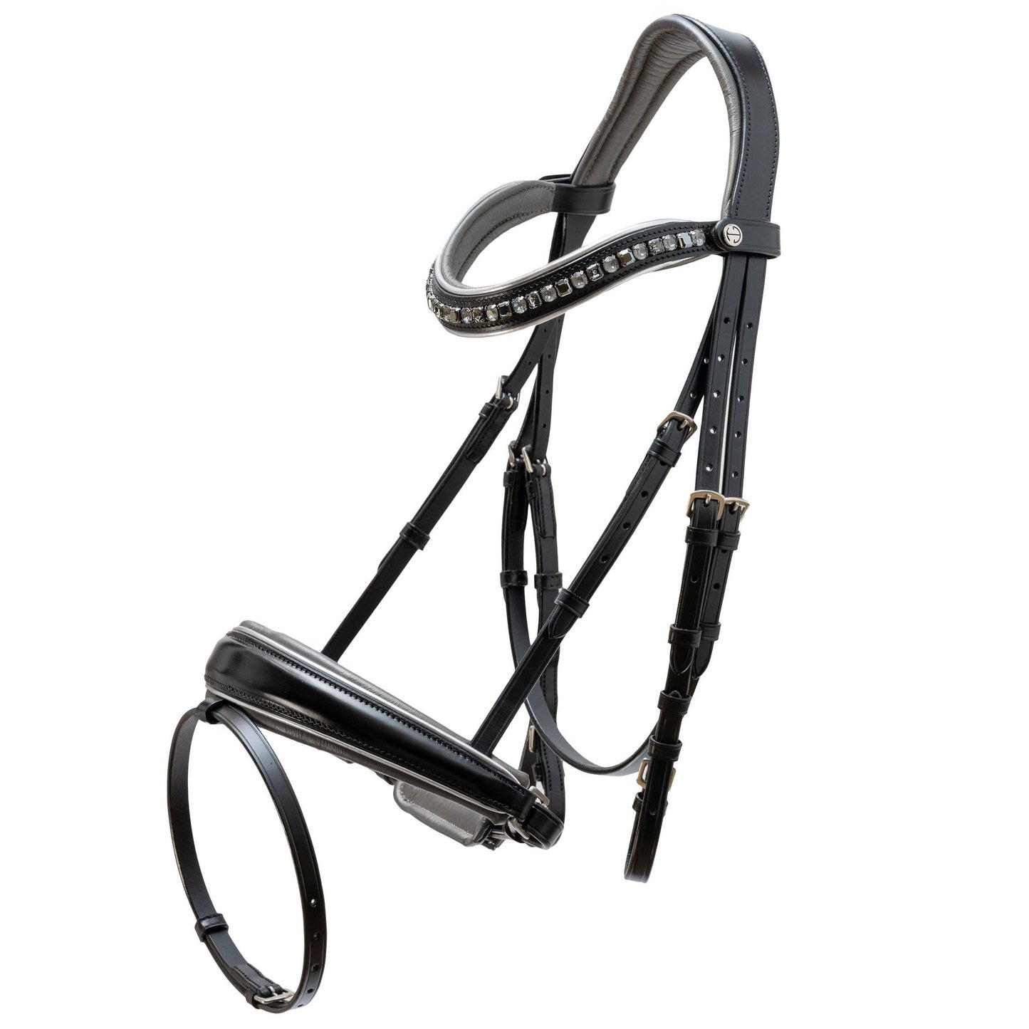 Halter Ego - The Eiffel Tower Black Leather Snaffle Bridle