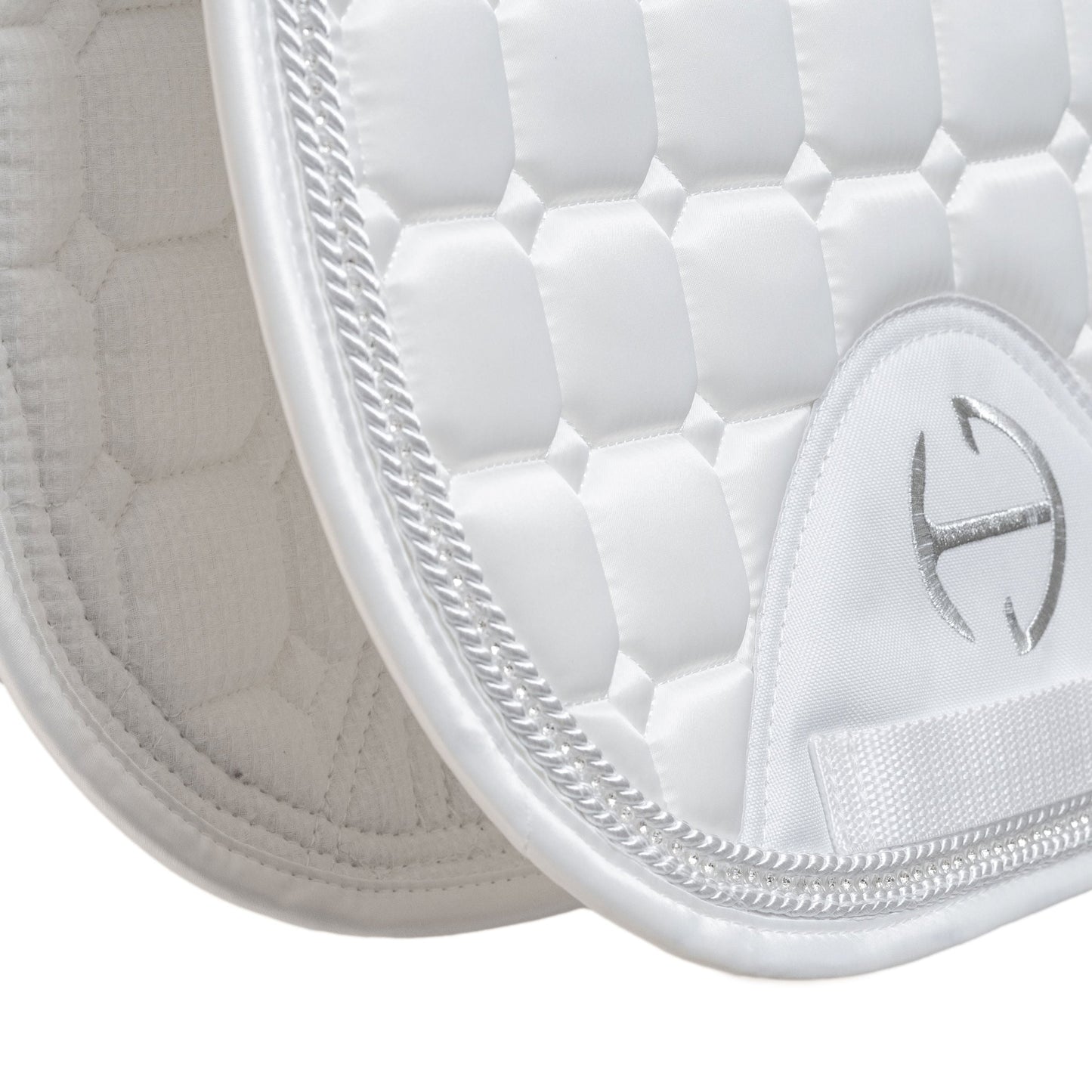 Halter Ego - Satin Classic Jump Competition Saddle Pad - White