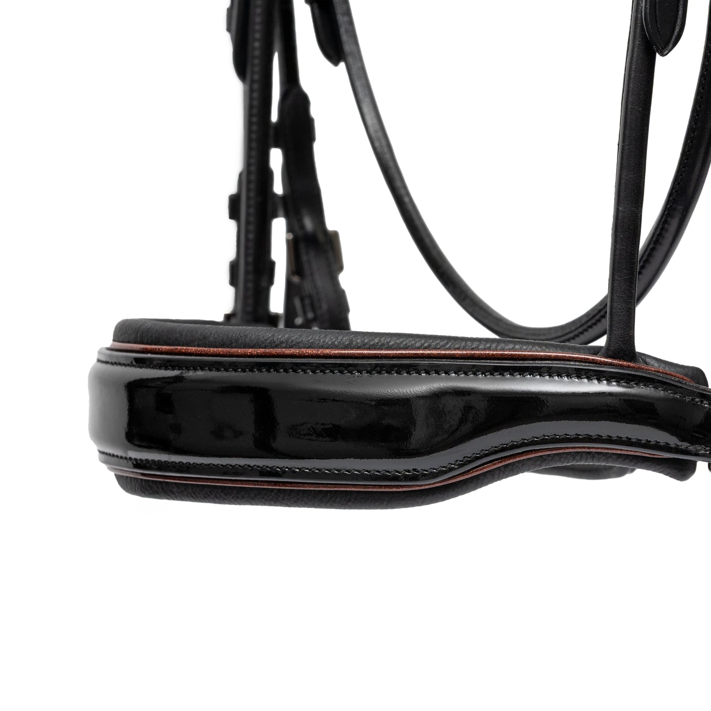 Halter Ego - The Aachen Rolled Black Patent Leather Double Bridle