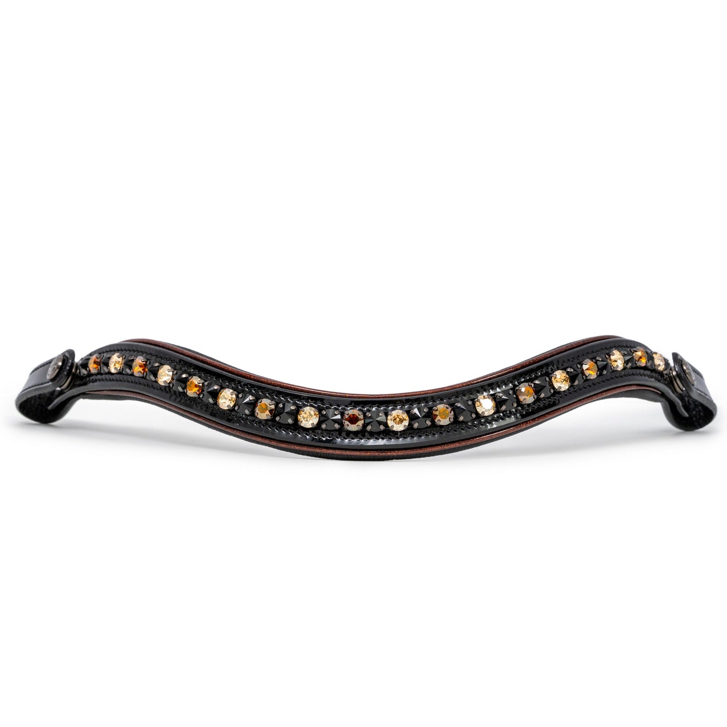 Halter Ego - The Aachen Rolled Black Patent Leather Snaffle Bridle