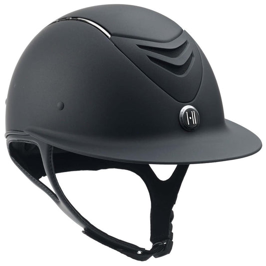 One K - Avance Wide Brim Helmet - Black Matte with Chrome Rail