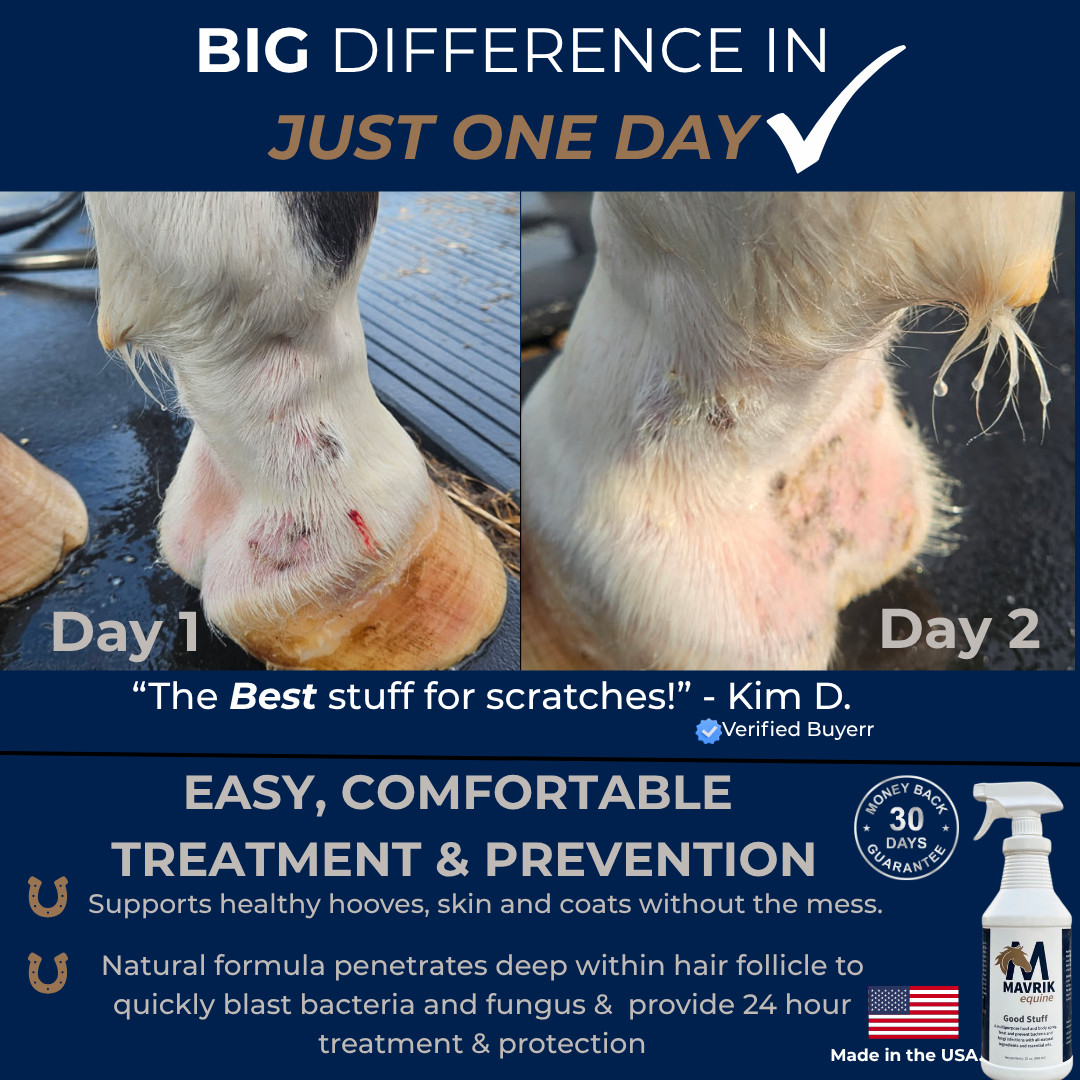 MAVRIK Equine - Good Stuff™ Multipurpose Spray Soothes, Treats & Prevents Skin, Coat & Hoof Ailments Plus-Stop Itchy Tails!