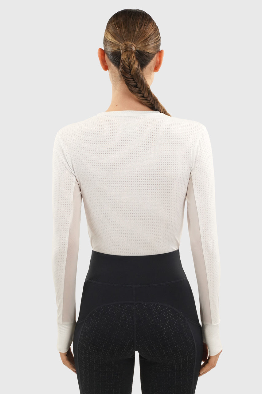 Harcour USA - Bluvea Women's Perforated Long Sleeve Crew Neck