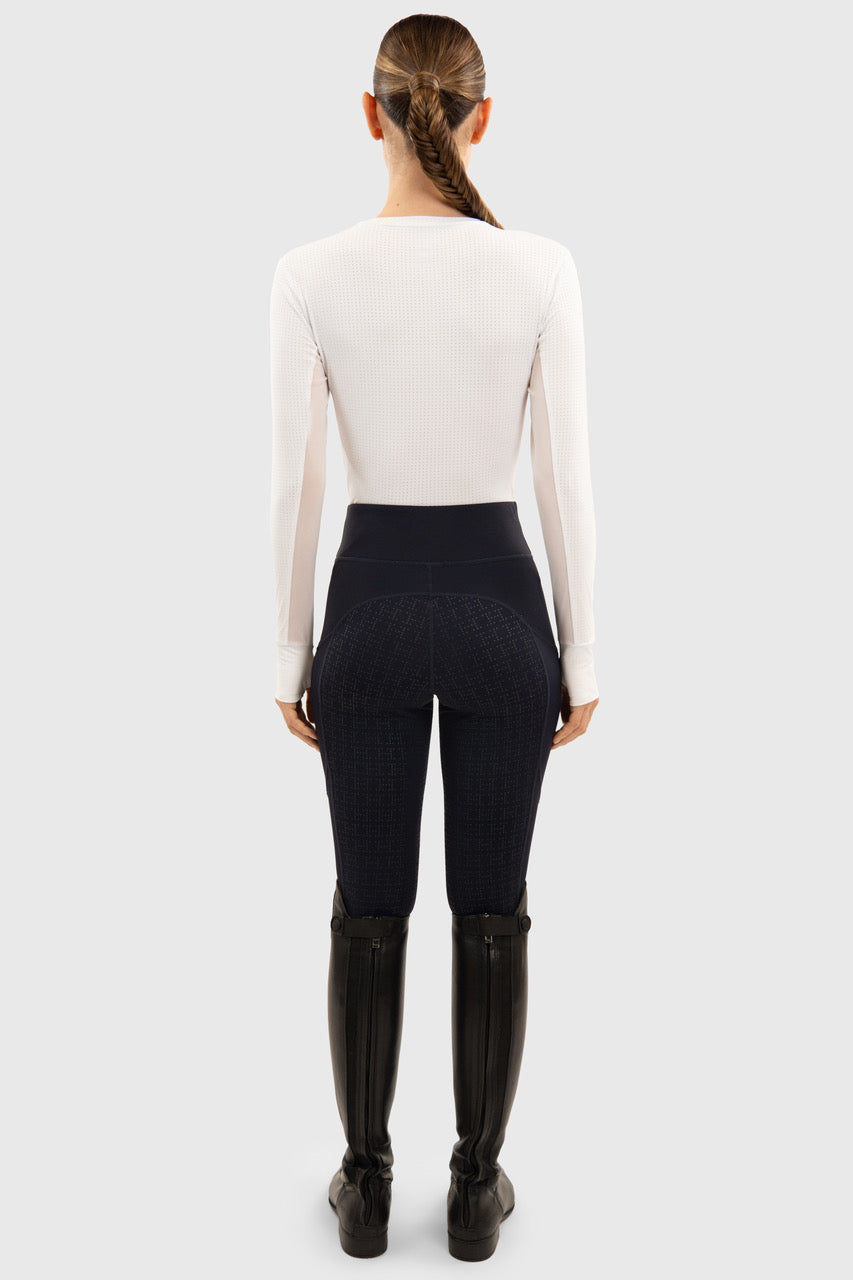 Harcour USA - Bluvea Women's Perforated Long Sleeve Crew Neck