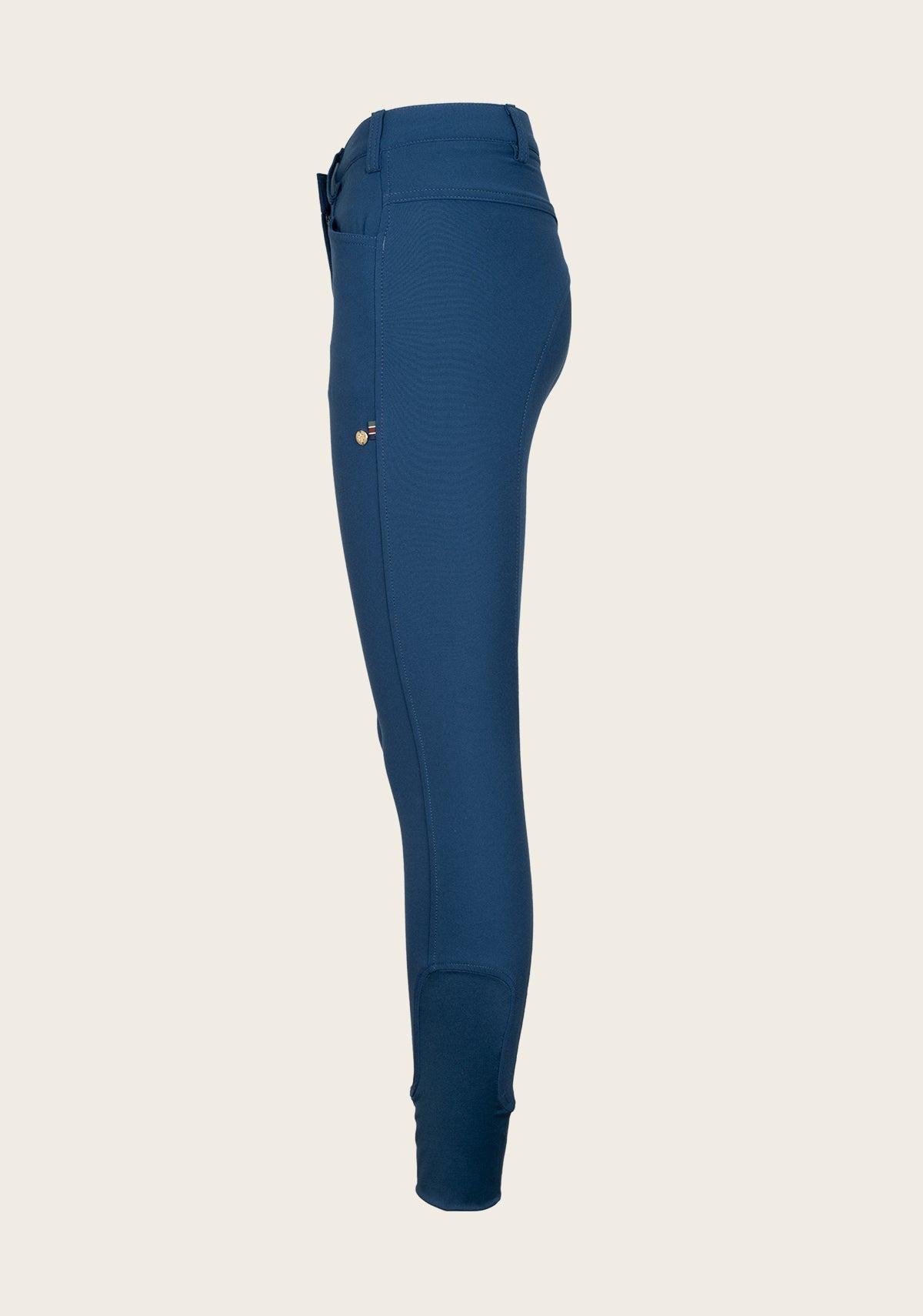 Espoir - Coquet Knee Patch Peacock Blue Bamboo Breeches