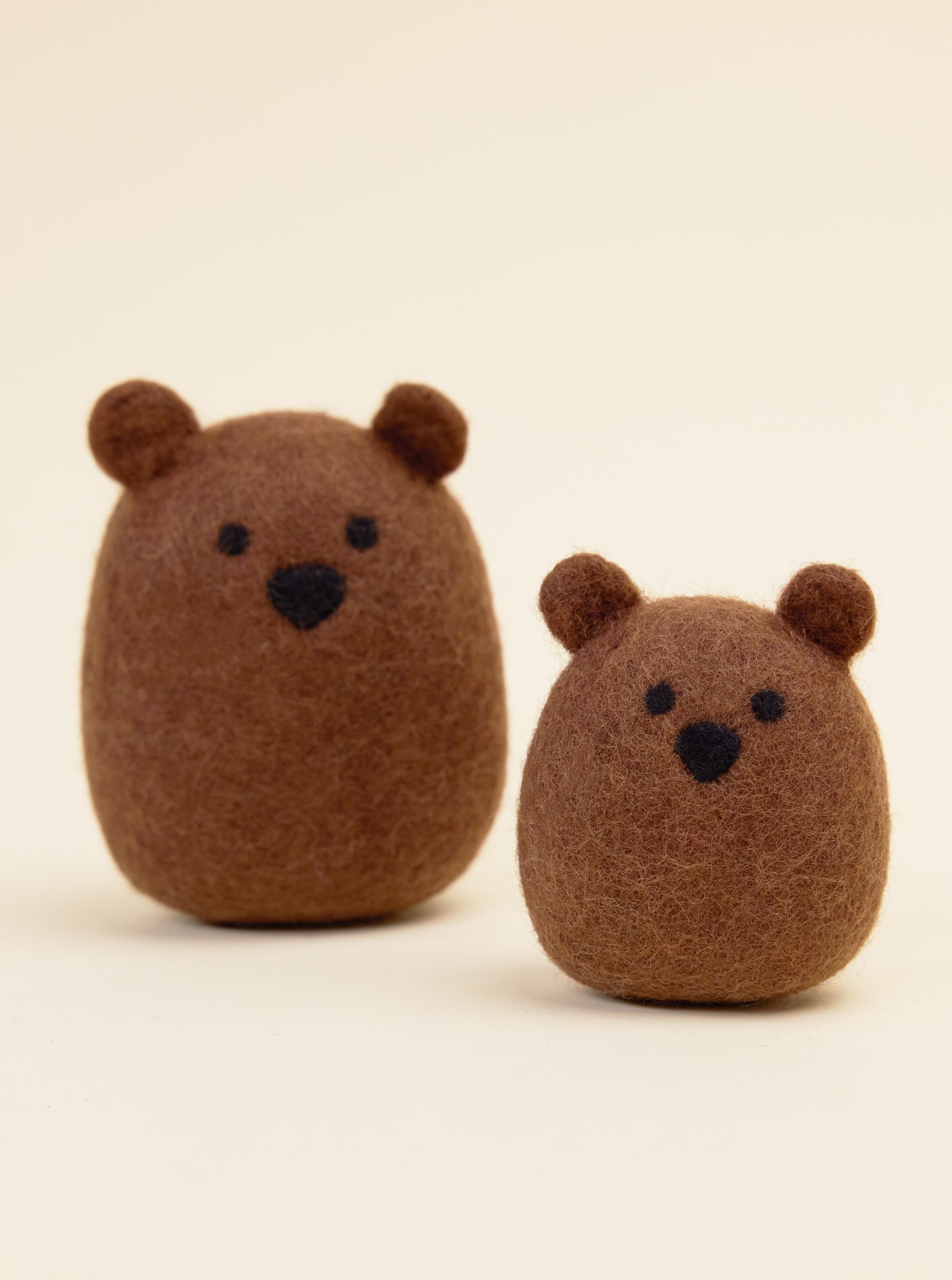 MODERNBEAST - Brown Bear Wool Dog Toy
