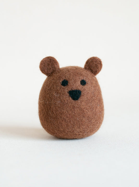MODERNBEAST - Brown Bear Wool Dog Toy