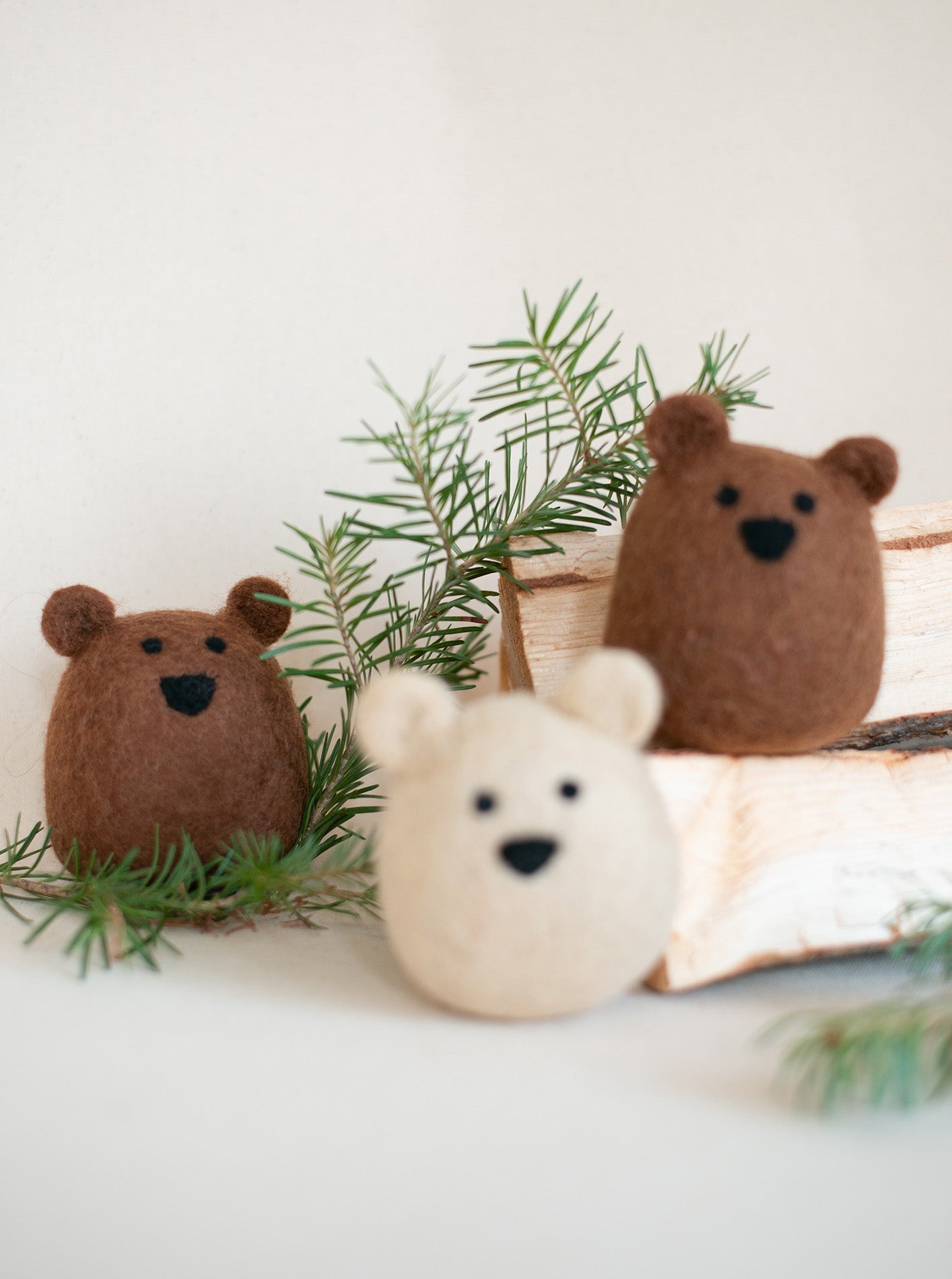 MODERNBEAST - Brown Bear Wool Dog Toy
