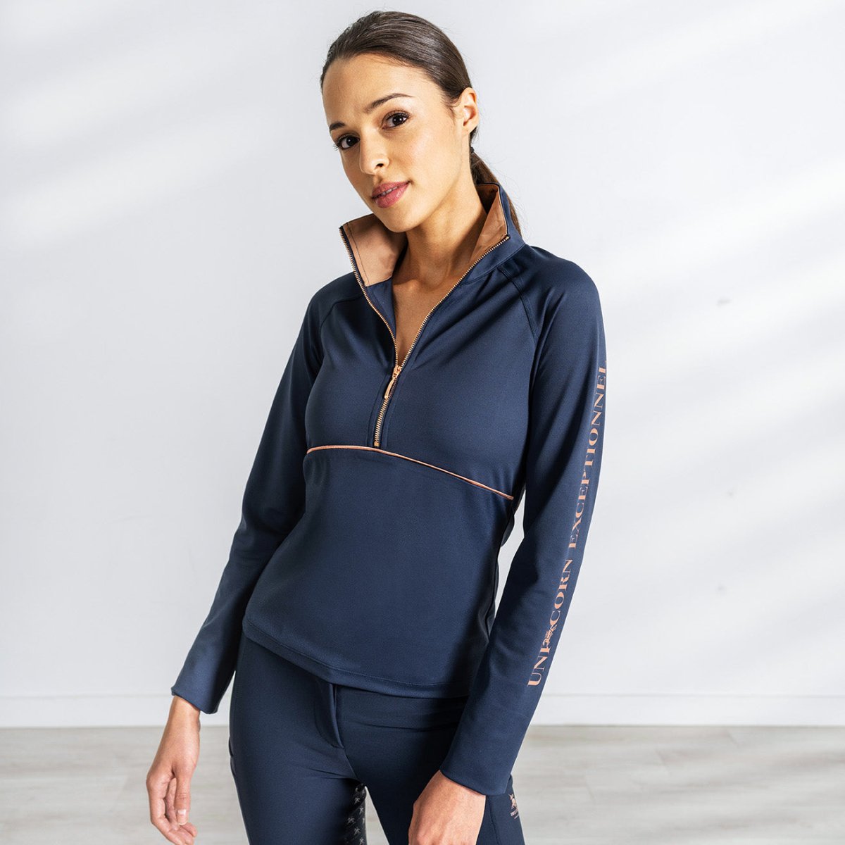 Uniqcorn Exceptionnel Equestrian Base Layer "Prussian Blue" Rose-Gold Edition