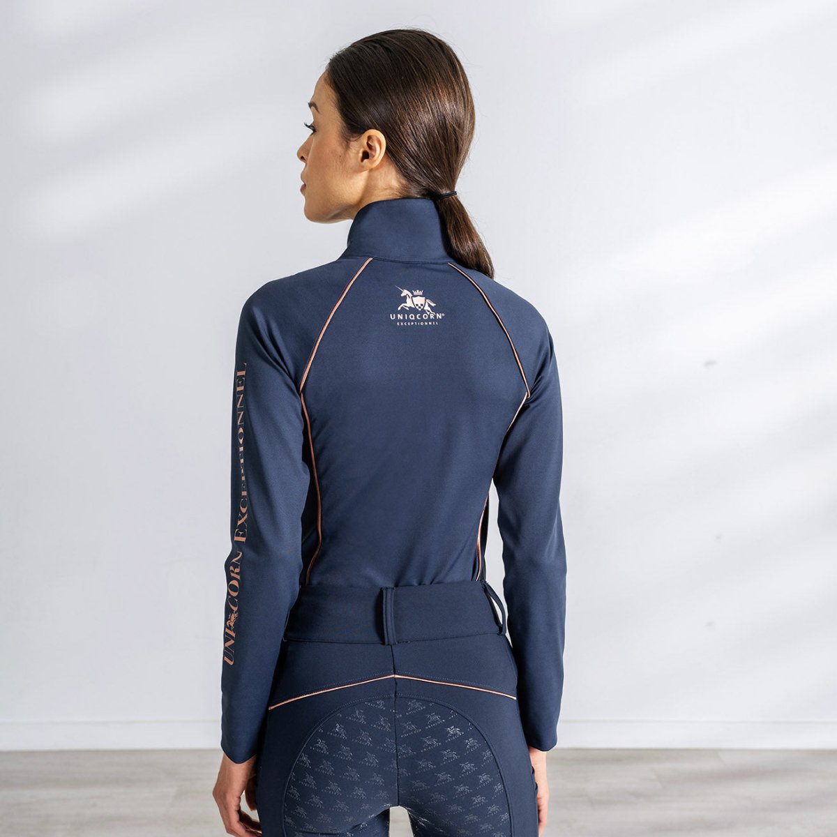 Uniqcorn Exceptionnel Equestrian Base Layer "Prussian Blue" Rose-Gold Edition