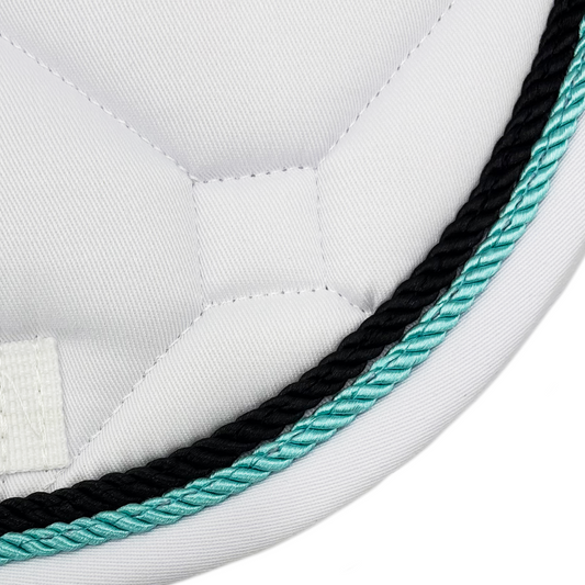 Majyk Equipe - White Classica Cotton Euro Saddle pad