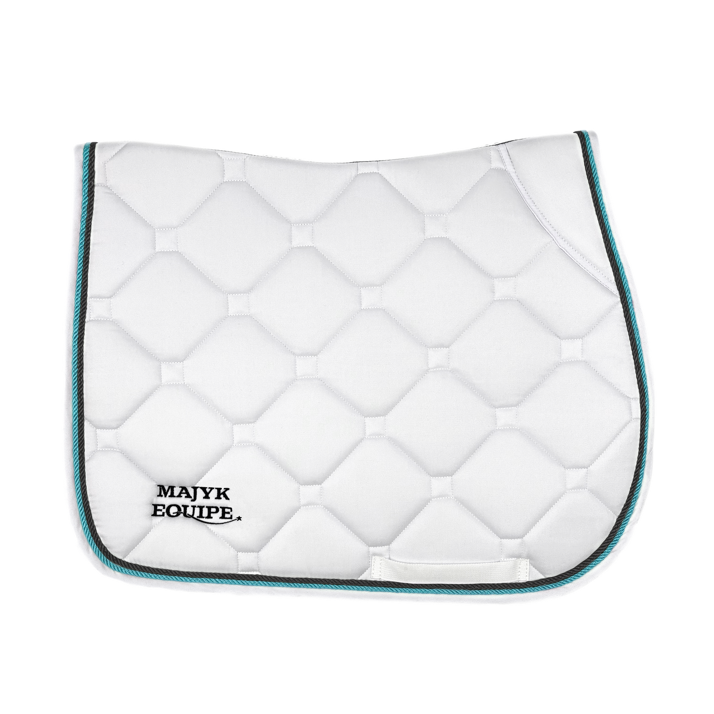 Majyk Equipe - White Classica Cotton Euro Saddle pad
