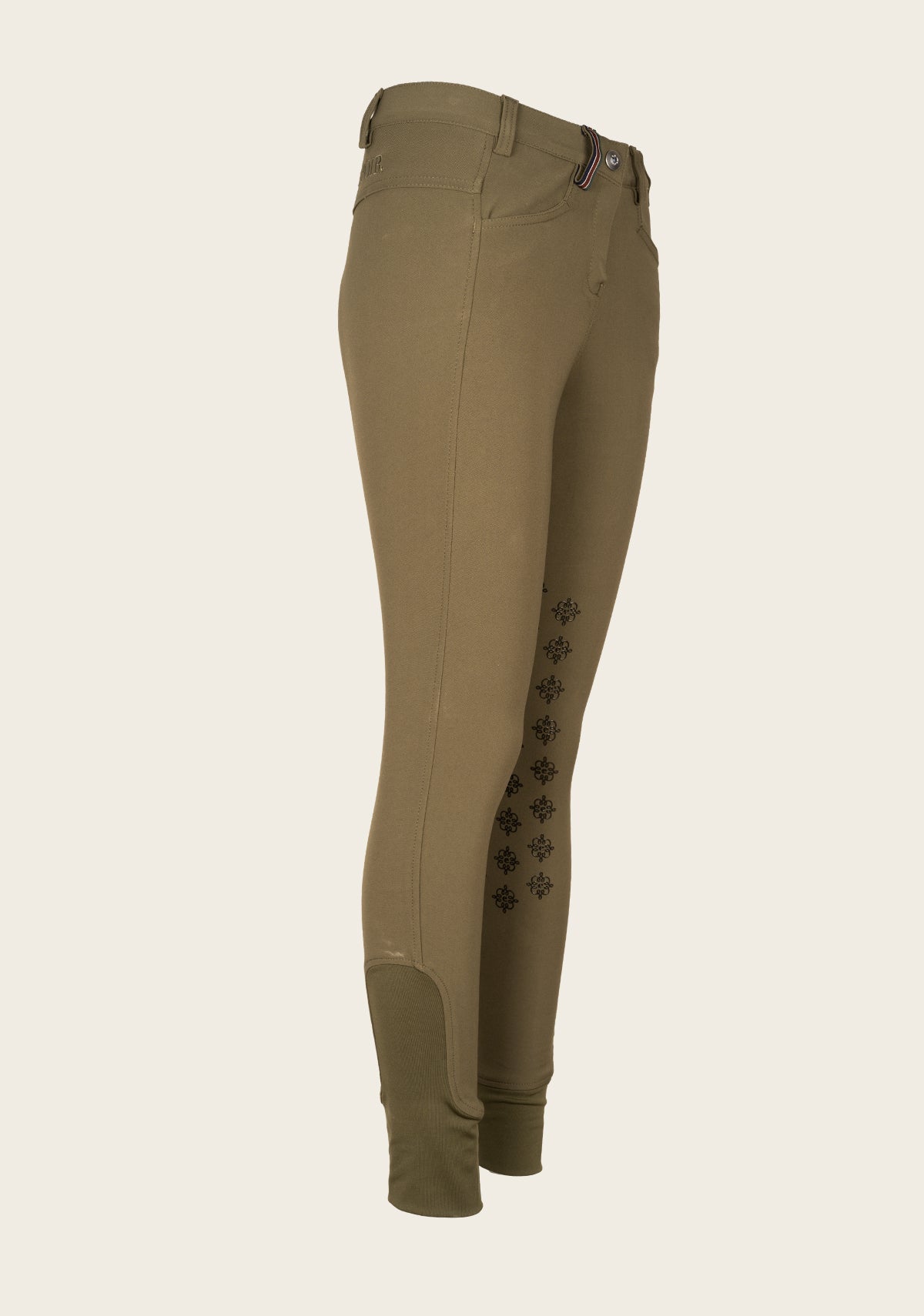 Espoir - Coquet Dusky Green Knee Patch Bamboo Breeches