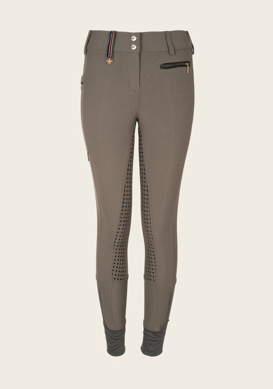 Espoir - Inspire Full Seat High Waist Dusky Green Bamboo Breeches