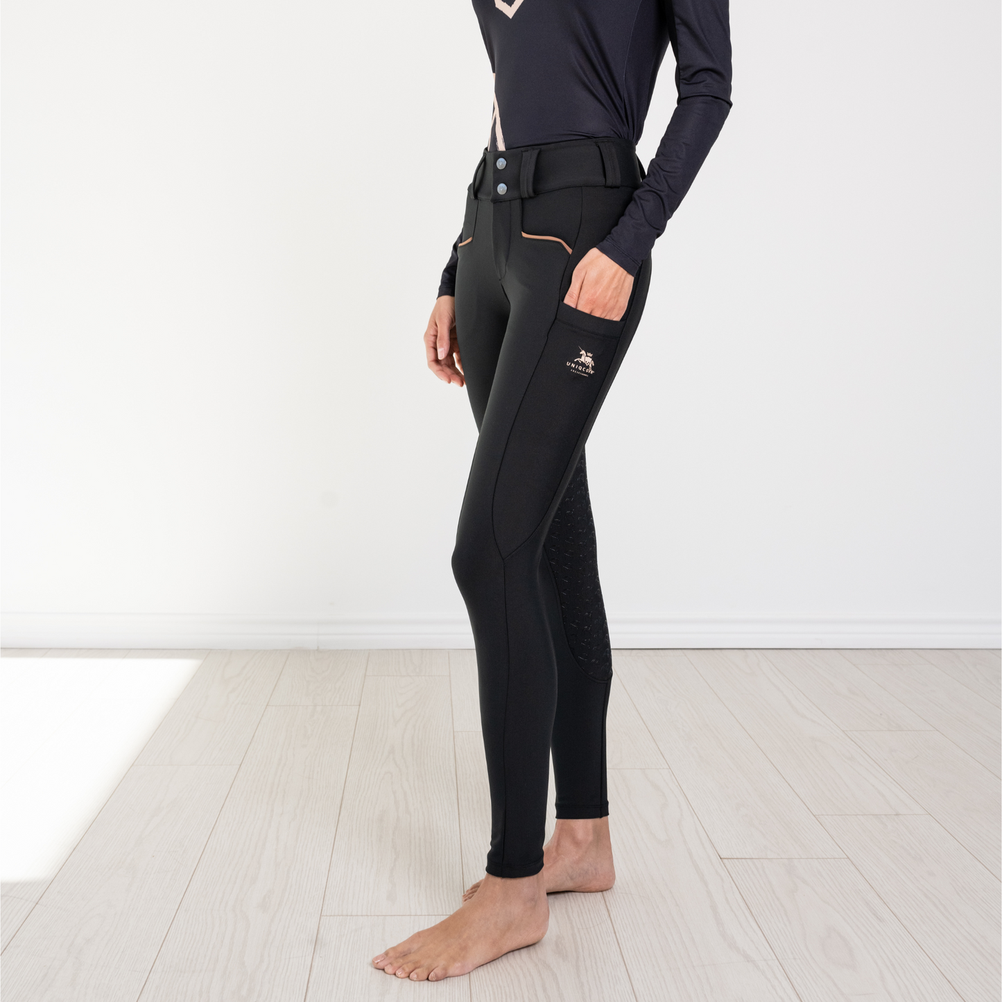 Uniqcorn Exceptionnel Haute Voyage Collection Training Breeches "Noir" - Full Seat