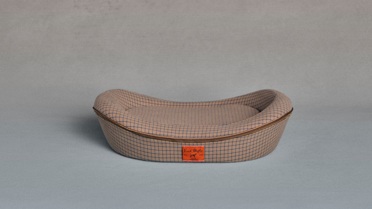 Enid Blythe Timeless Dog Bed in Tawny Ledger