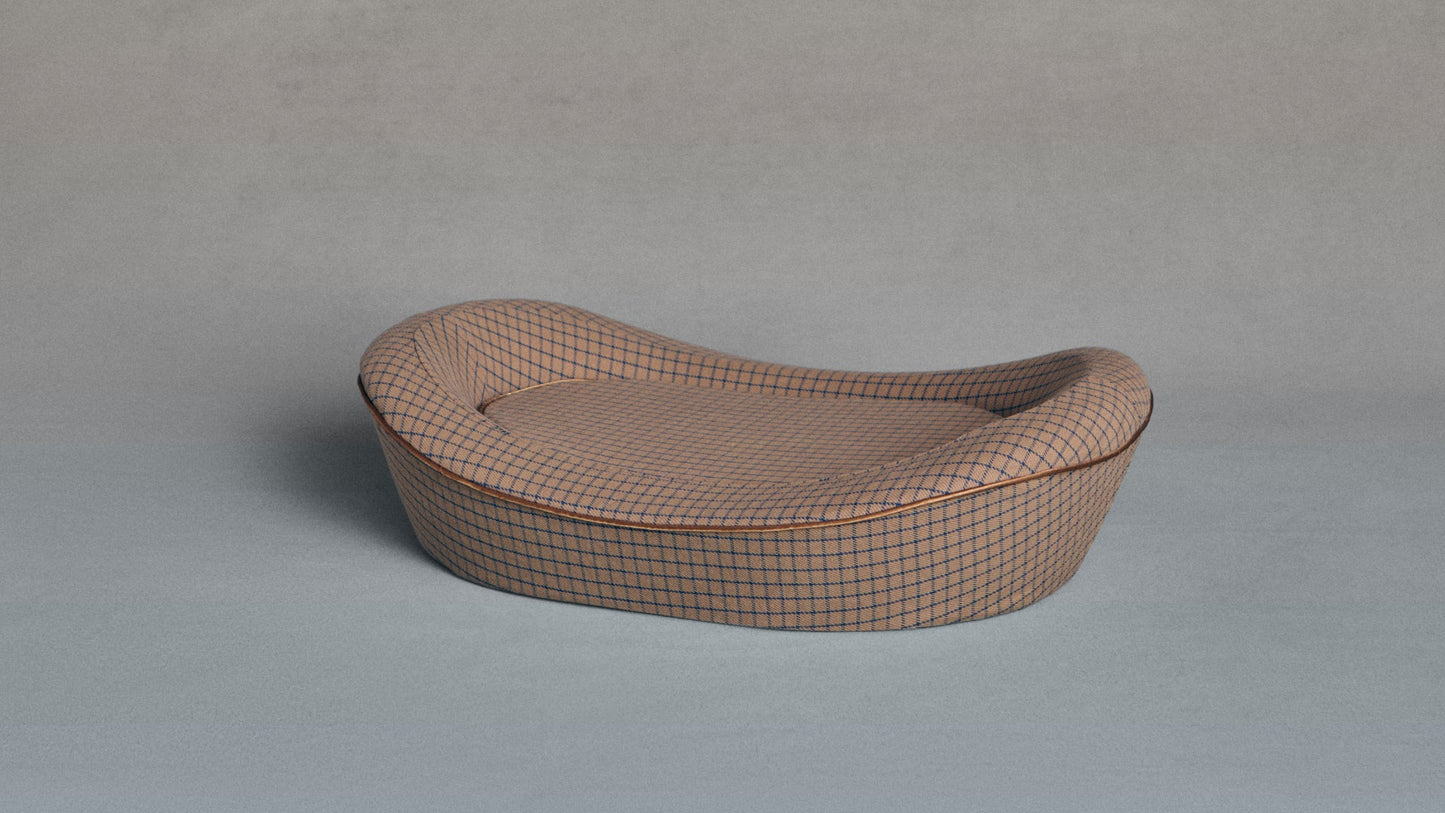 Enid Blythe Timeless Dog Bed in Tawny Ledger