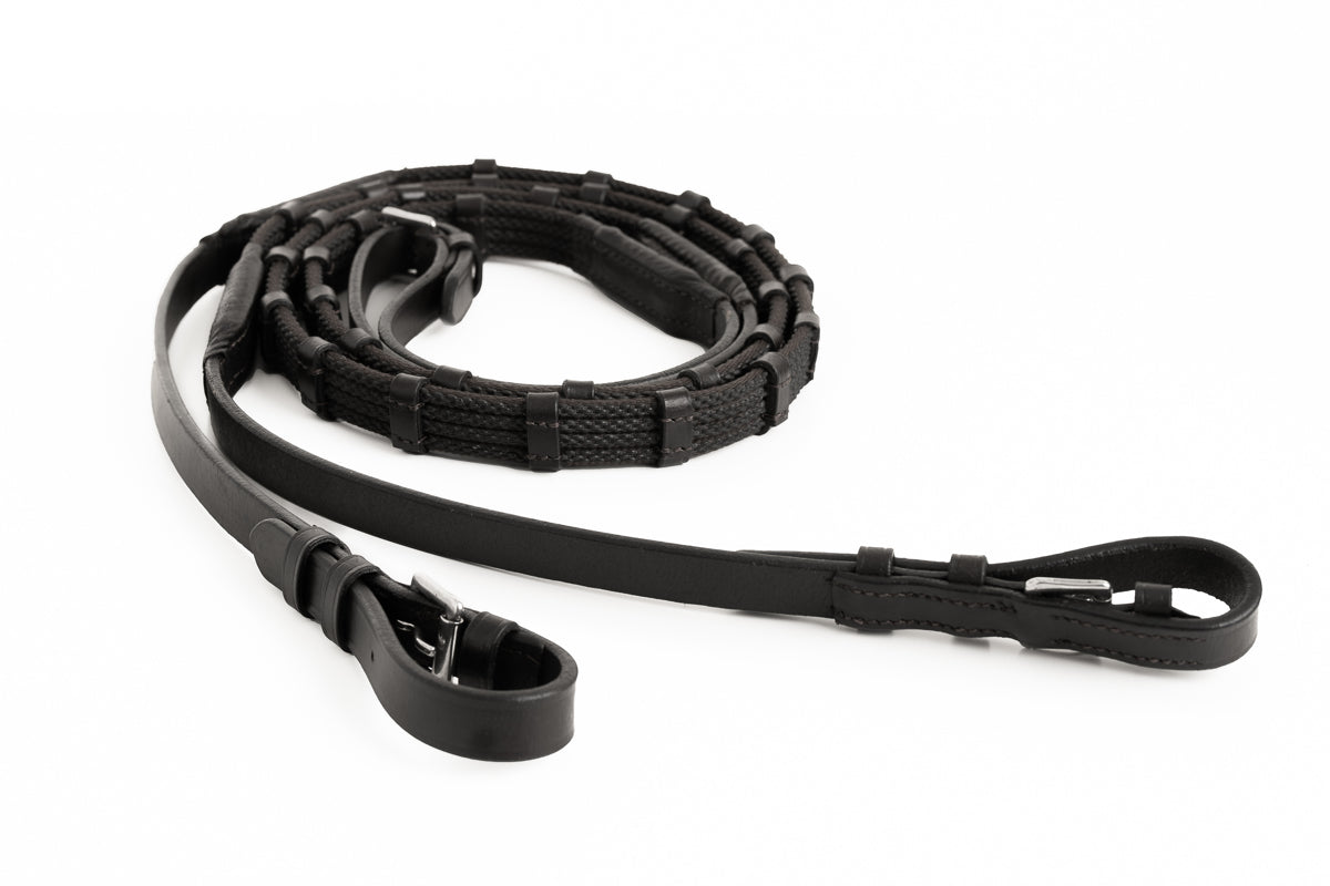 Correct Connect - Sure Grip Rubber Rein with 1" Hand Stop