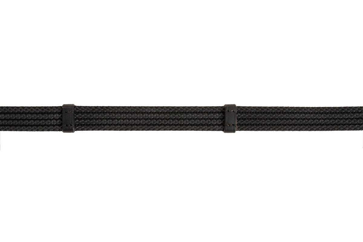 Correct Connect - Sure Grip Rubber Reins with 4" Rein Stops-Superb Slim Rubber Woven Grip