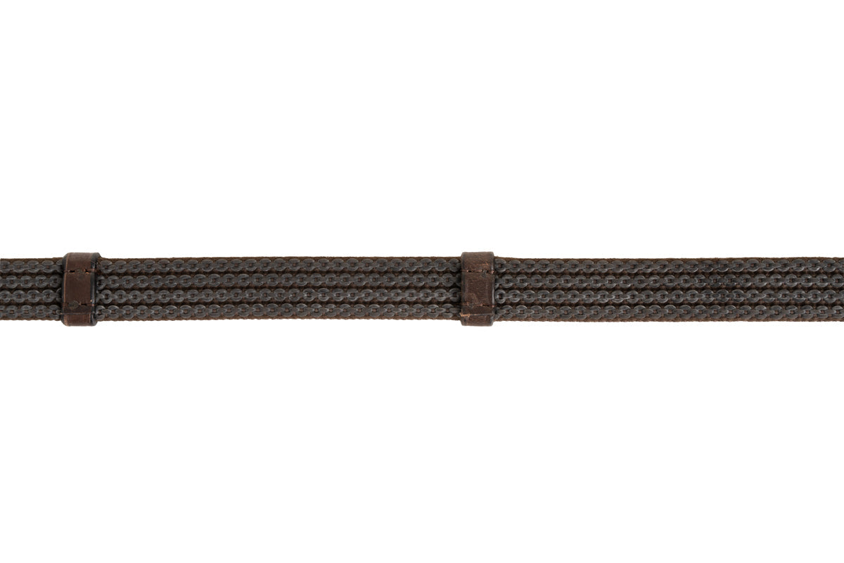 Correct Connect - Sure Grip Rubber Reins with 4" Rein Stops-Superb Slim Rubber Woven Grip