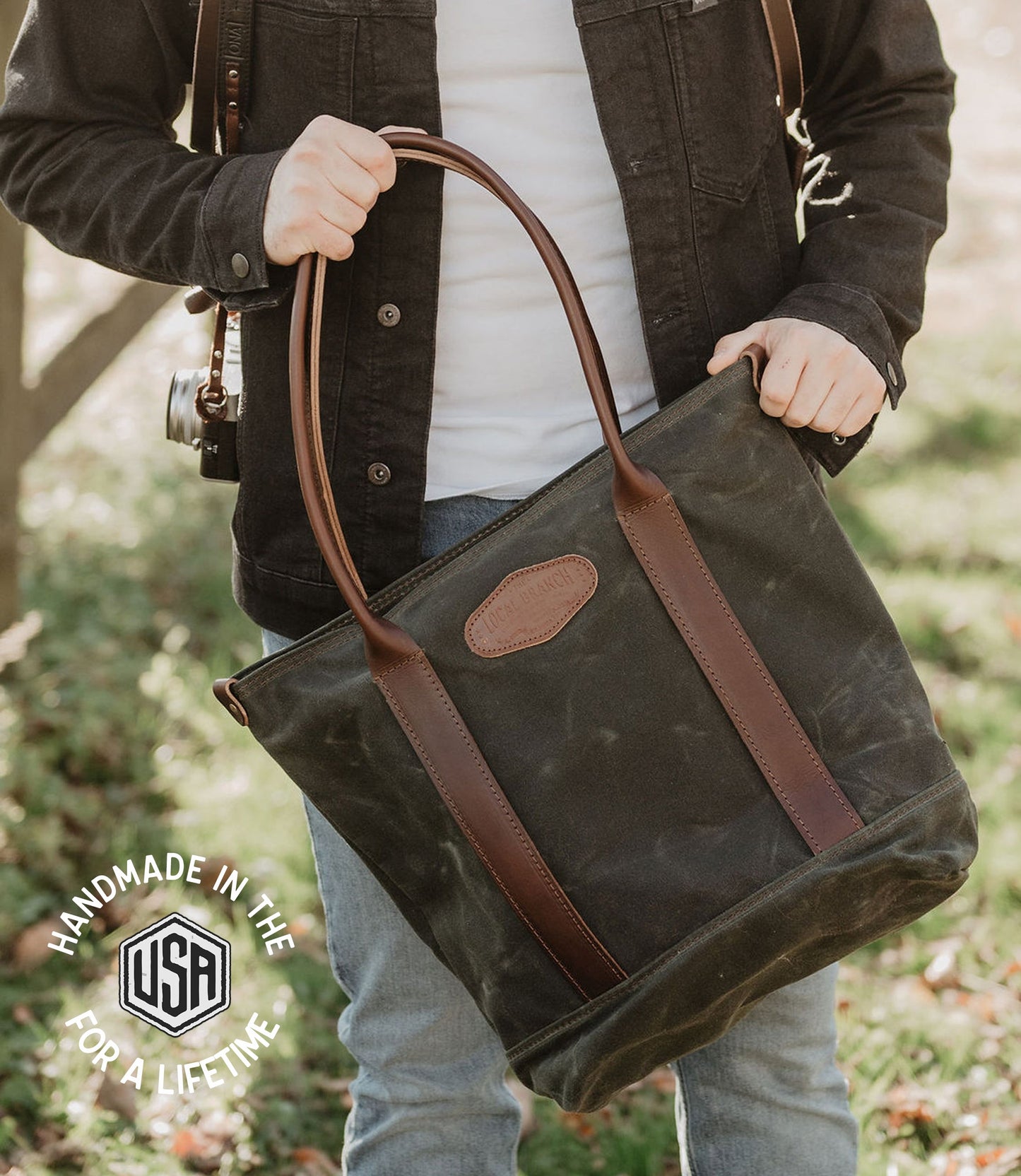 The Local Branch - Voyager Waxed Canvas Tote - USA Made