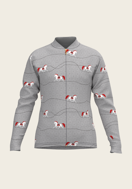 Espoir - Red Horse on Grey Mountain Children's Long Sleeve Shirt